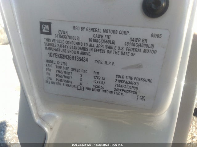 Cadillac Escalade 2006 1GYEK63N36R135434 Image 11