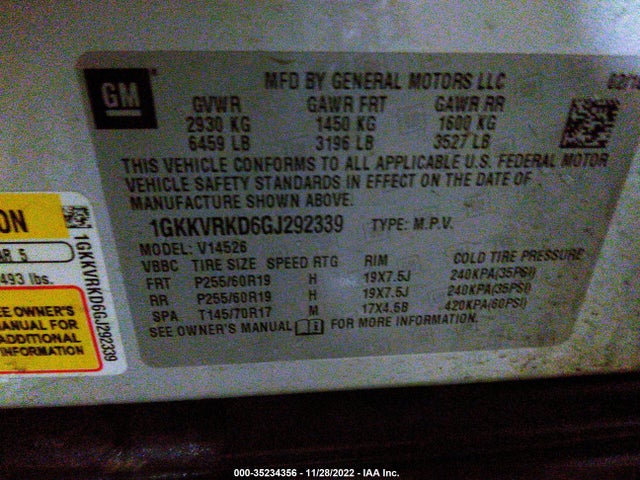 GMC ACADIA SLT 2016 1GKKVRKD6GJ292339 Image 11