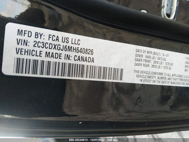 Dodge Charger Scat Pack Widebody 2021 2C3CDXGJ6MH640826 Image 10