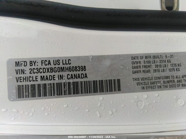 Dodge Charger Sxt 2021 2C3CDXBG0MH608398 Image 9