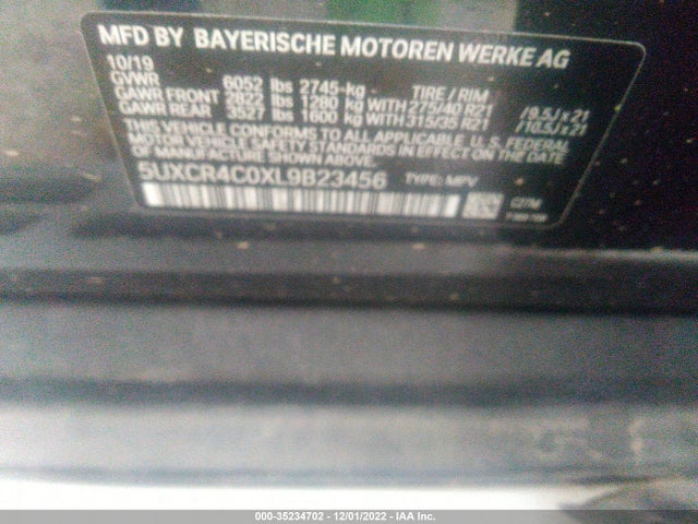 5UXCR4C0XL9B23456 BMW X5 Sdrive40i