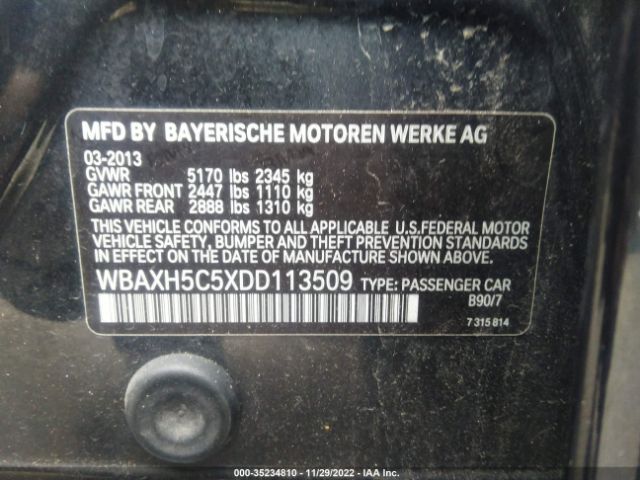WBAXH5C5XDD113509 BMW 5 Series 528i Xdrive