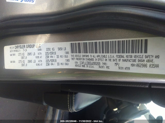 2014 JEEP CHEROKEE ALTITUDE VIN: 1C4PJLCB5EW295269