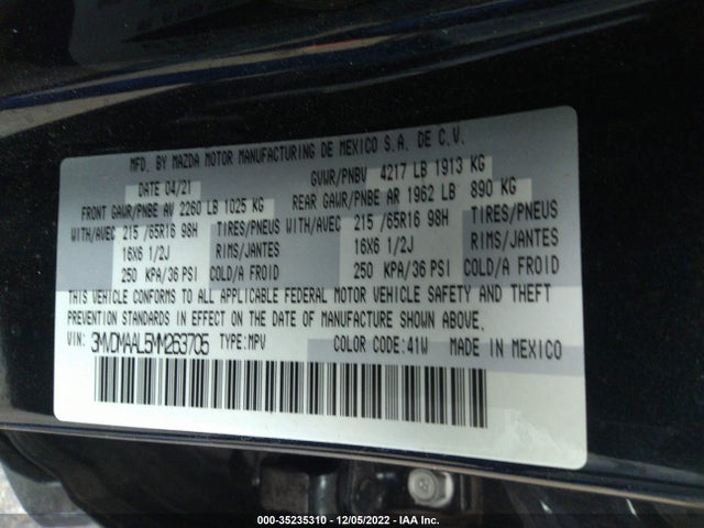 2021 Mazda CX-30, VIN: 3MVDMAAL5MM263705