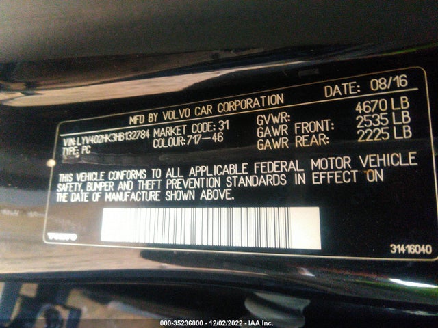 2017 Volvo S60, VIN: LYV402HK3HB132784