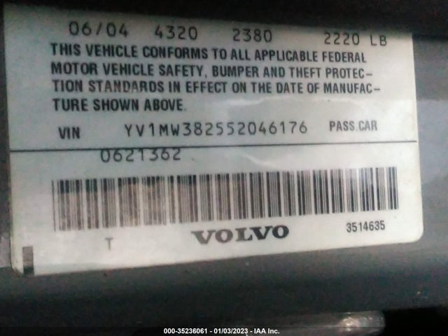 YV1MW382552046176 Volvo V50