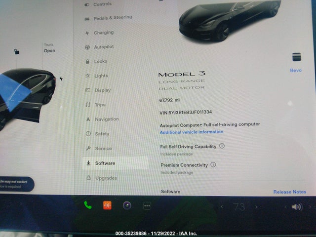 Tesla Model 3 Long Range 2018 5YJ3E1EB3JF011334 Image 8