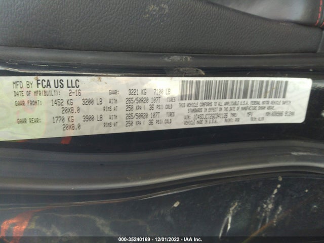 Dodge Durango R/t 2016 1C4SDJCT2GC341126 Image 9
