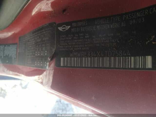 WMWRE334X4TD75844 Mini COOPER HARDTOP