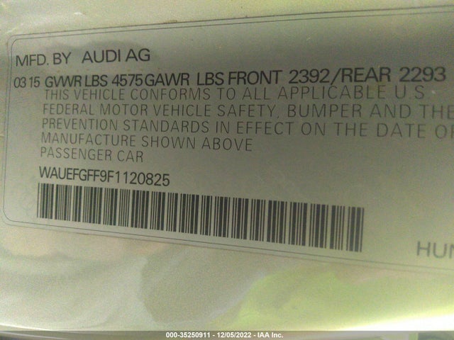 Audi A3 2.0t Premium Plus 2015 WAUEFGFF9F1120825 Image 9