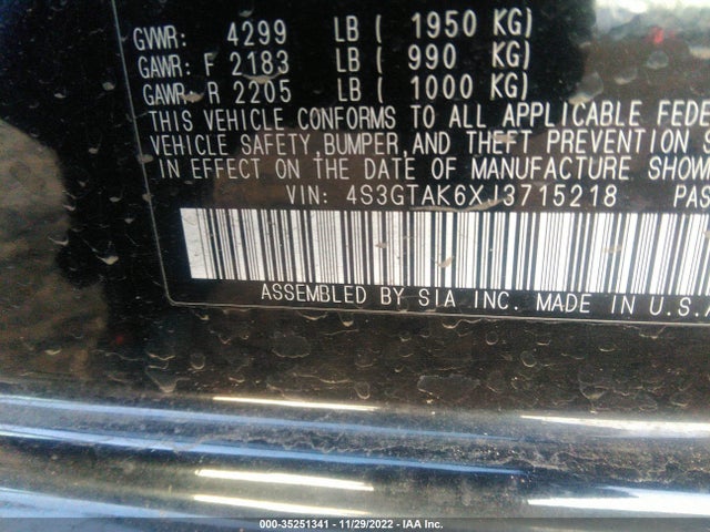 4S3GTAK6XJ3715218 Subaru Impreza Sport