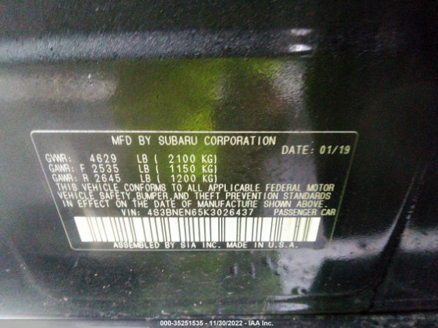 4S3BNEN65K3026437 Subaru Legacy Limited