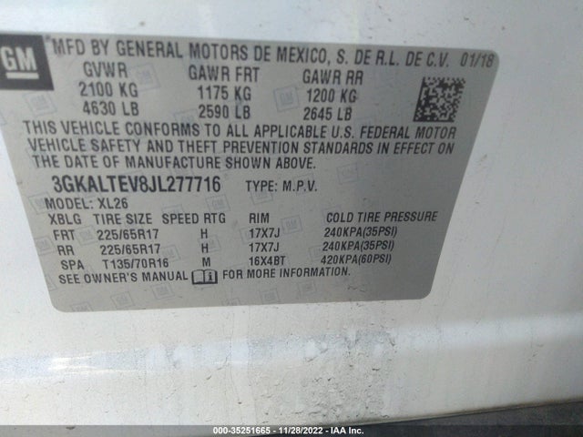 GMC Terrain Sle 2018 3GKALTEV8JL277716 Image 9