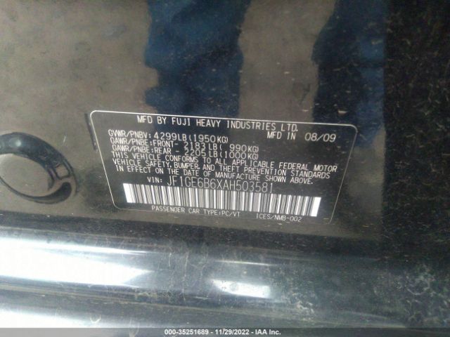JF1GE6B6XAH503581 Subaru Impreza Sedan I Premium Special Edition