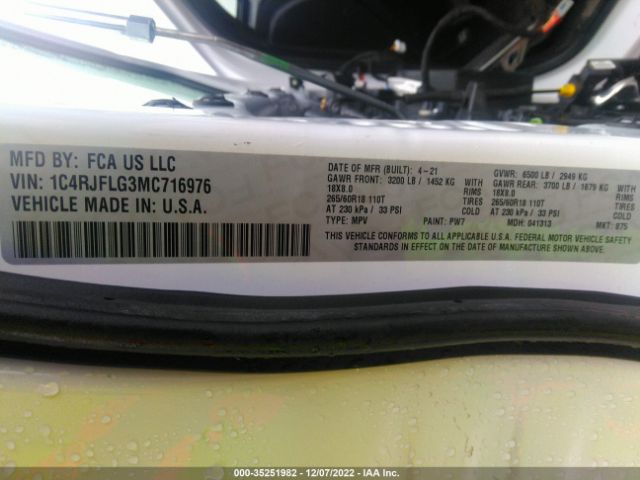 1C4RJFLG3MC716976 Jeep Grand Cherokee