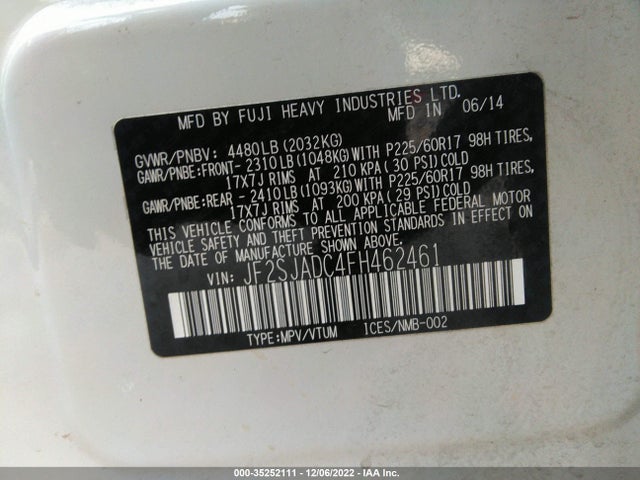 Subaru Forester 2.5i Premium 2015 JF2SJADC4FH462461 Image 14