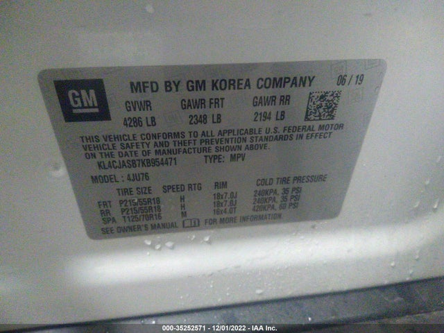 2019 Buick Encore, VIN: KL4CJASB7KB954471