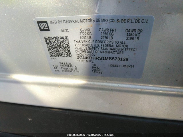 2021 Chevrolet Blazer, VIN: 3GNKBHRS1MS573128