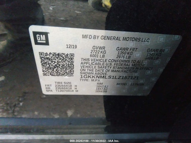 GMC ACADIA SLT 2020 1GKKNMLS1LZ157121 Image 10