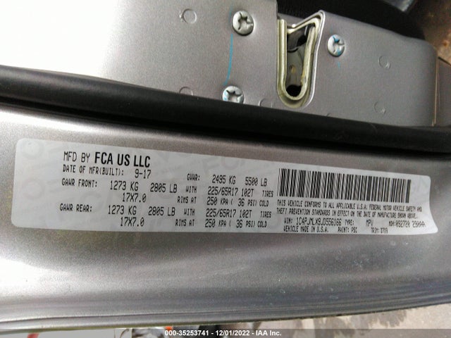 1C4PJMLX9JD556166 Jeep Cherokee Latitude Plus