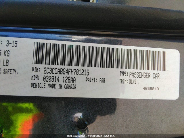 2015 Chrysler 300, VIN: 2C3CCABG4FH781215