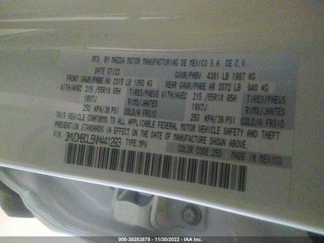 2022 Mazda CX-30, VIN: 3MVDMBCL5NM441293