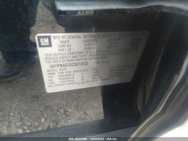 Cadillac SRX 2012 3GYFNAE32CS613636 Image 10