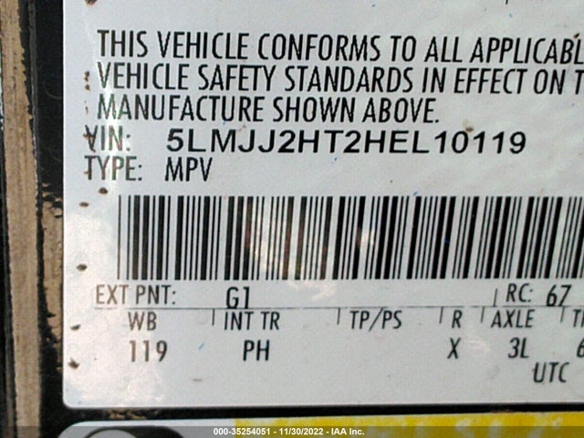 2017 Lincoln Navigator, VIN: 5LMJJ2HT2HEL10119