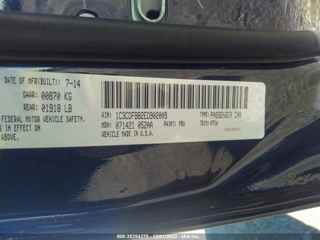 Dodge DART SXT 2014 1C3CDFBB2ED902009 Image 9