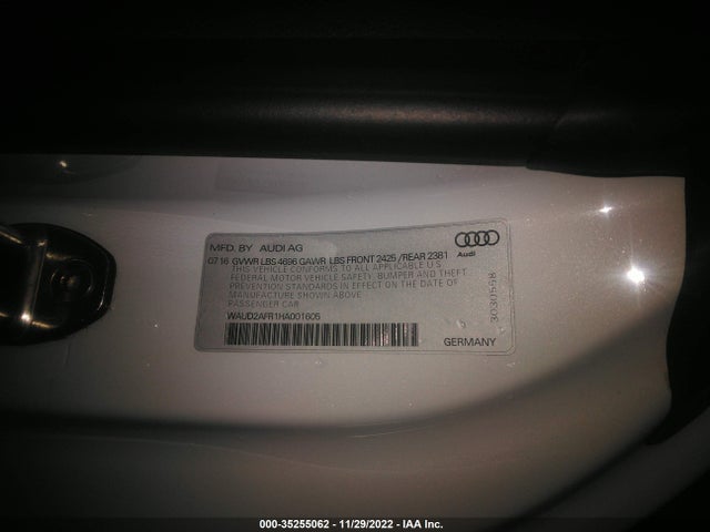 2017 Audi A5, VIN: WAUD2AFR1HA001605