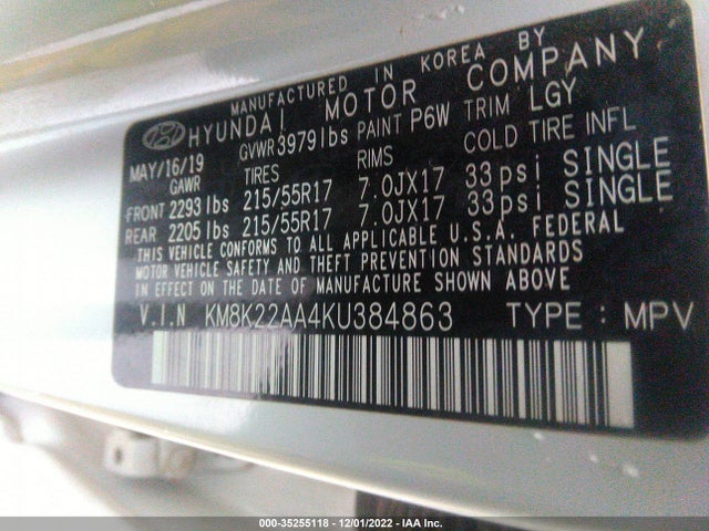 Hyundai Kona Sel 2019 KM8K22AA4KU384863 Image 11