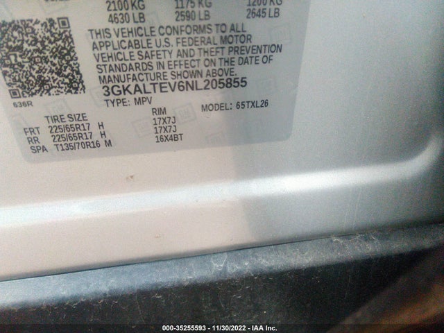 GMC Terrain Sle 2022 3GKALTEV6NL205855 Image 9