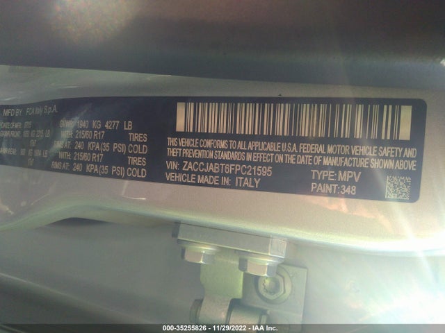 2015 Jeep Renegade, VIN: ZACCJABT6FPC21595
