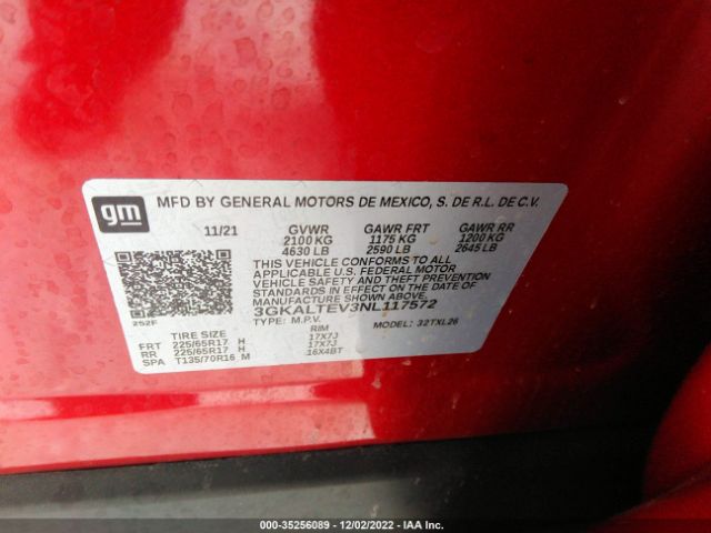 3GKALTEV3NL117572 GMC Terrain Sle