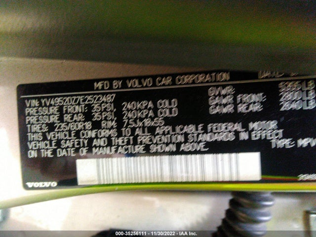 Volvo XC60 2014 YV4952DZ7E2523487 Image 9