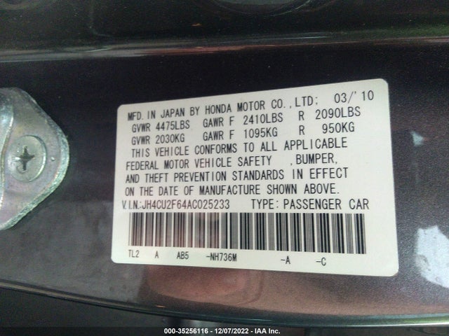 Acura TSX 2010 JH4CU2F64AC025233 Image 11
