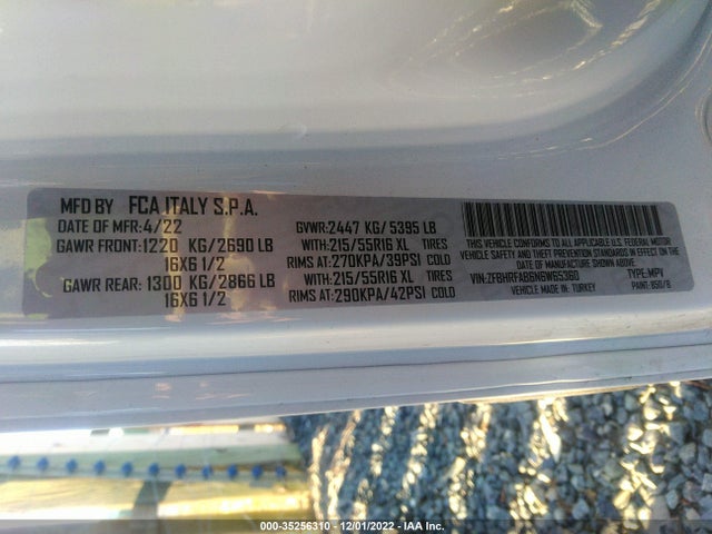 RAM Promaster City 2022 ZFBHRFAB6N6W65360 Image 9
