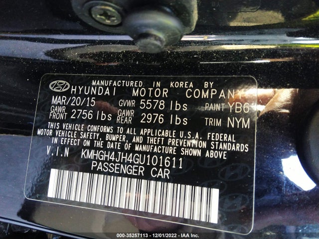 2016 Hyundai Equus, VIN: KMHGH4JH4GU101611