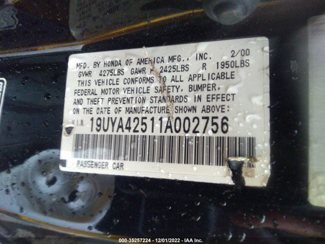 Acura CL 2001 19UYA42511A002756 Image 10