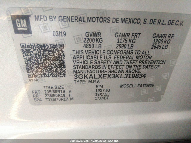 2019 GMC Terrain, VIN: 3GKALXEX3KL319834