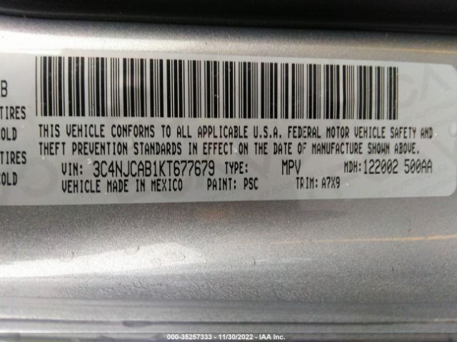 3C4NJCAB1KT677679 Jeep Compass Sport