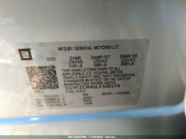 2020 Cadillac XT4, VIN: 1GYFZCR41LF100174