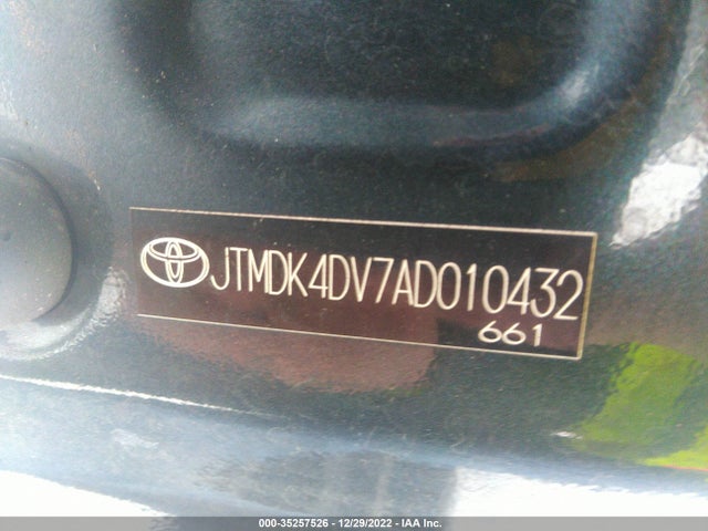 2010 TOYOTA RAV4 LTD VIN: JTMDK4DV7AD010432