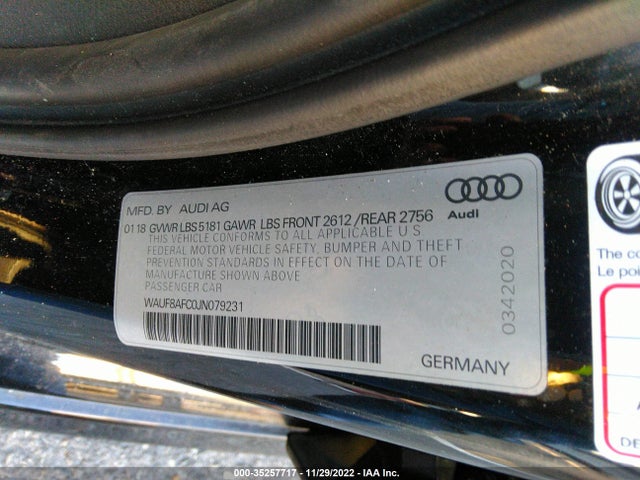 2018 Audi A6, VIN: WAUF8AFC0JN079231