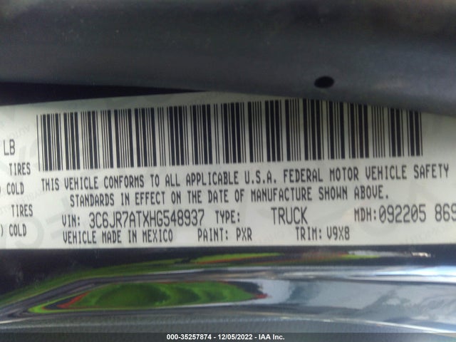 RAM 1500 Express 2017 3C6JR7ATXHG548937 Image 11