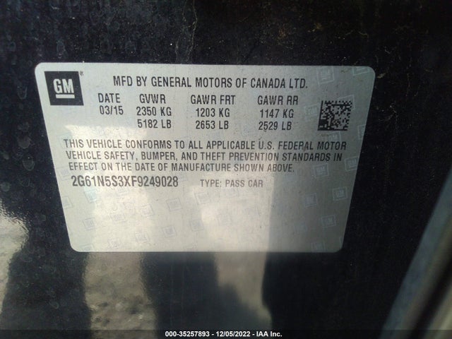 2015 Cadillac XTS, VIN: 2G61N5S3XF9249028