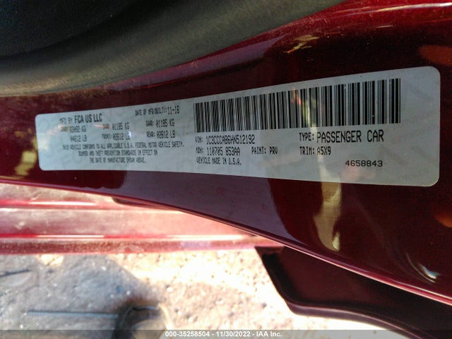 2017 Chrysler 200, VIN: 1C3CCCAB6HN512192
