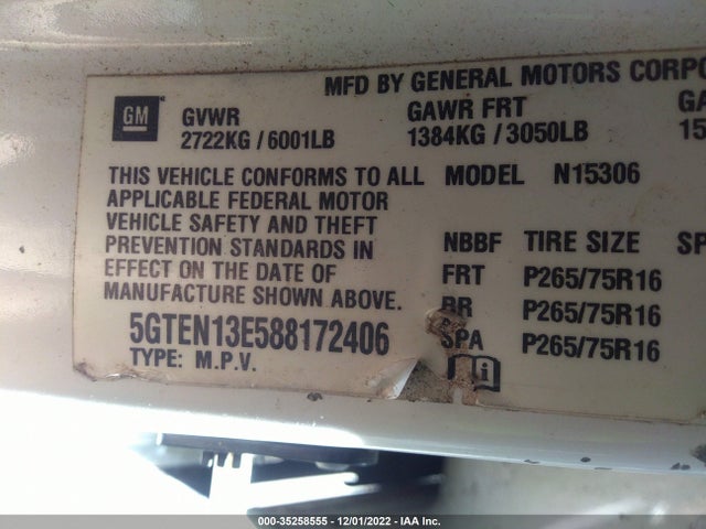 Hummer H3 SUV 2008 5GTEN13E588172406 Image 10
