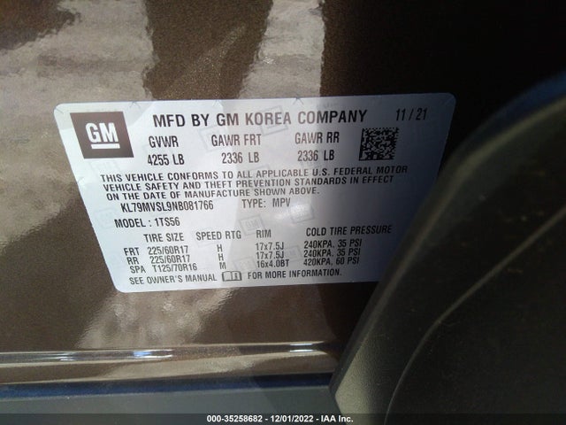 Chevrolet Trailblazer Activ 2022 KL79MVSL9NB081766 Image 9