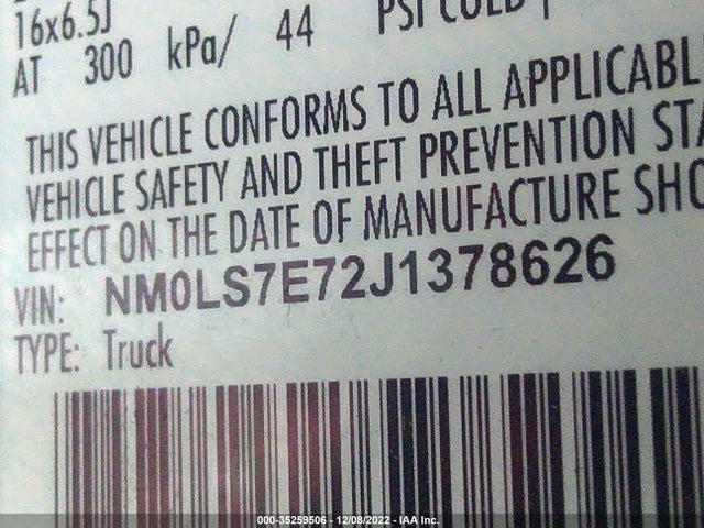 2018 Ford Transit Connect, VIN: NM0LS7E72J1378626